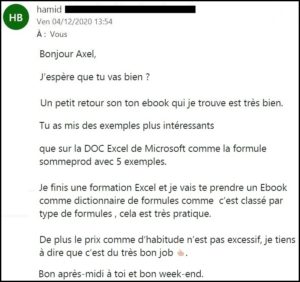 Témoignage formations Excel : Excel-en-ligne.fr