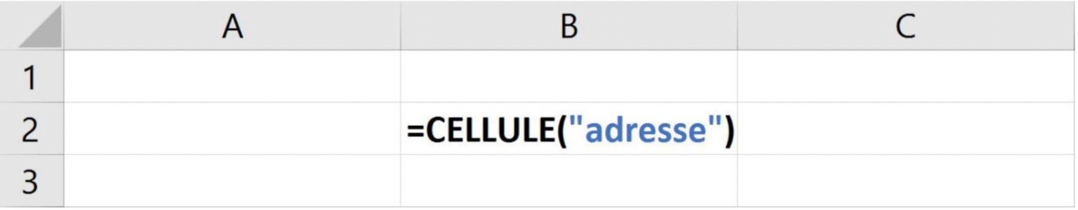 La formule CELLULE - Apprendre Excel